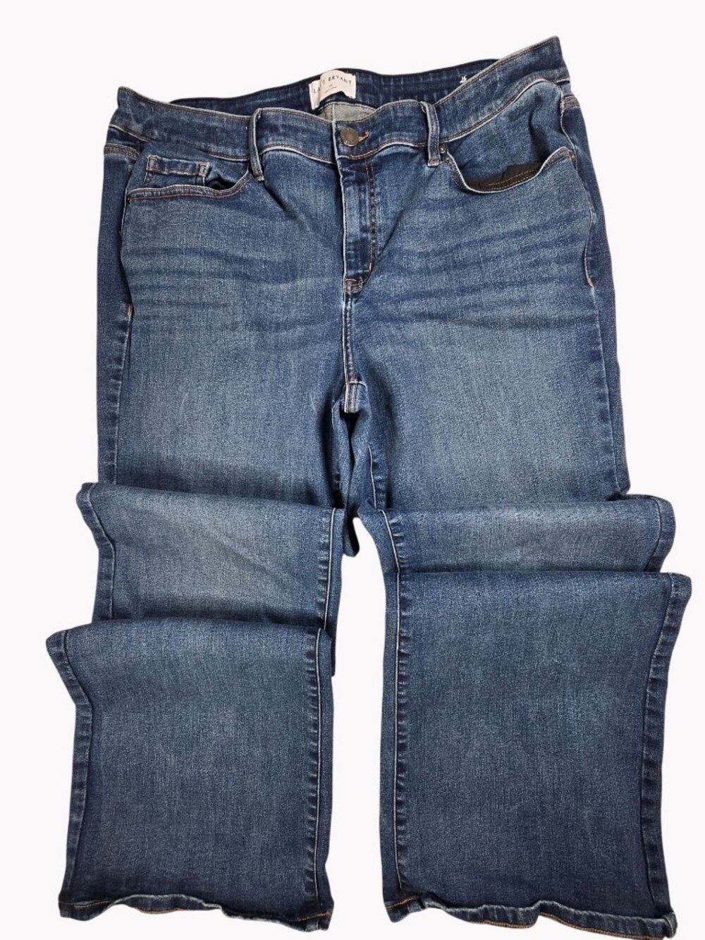 Lane Bryant Signature Fit Bootcut Jeans Womens 20L Mid Rise Blue Denim